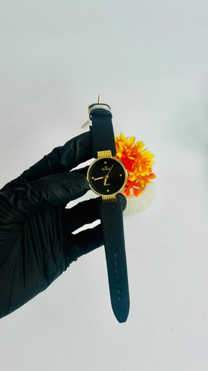 Rado Jubilé Black Dial Gold & Leather Edition
