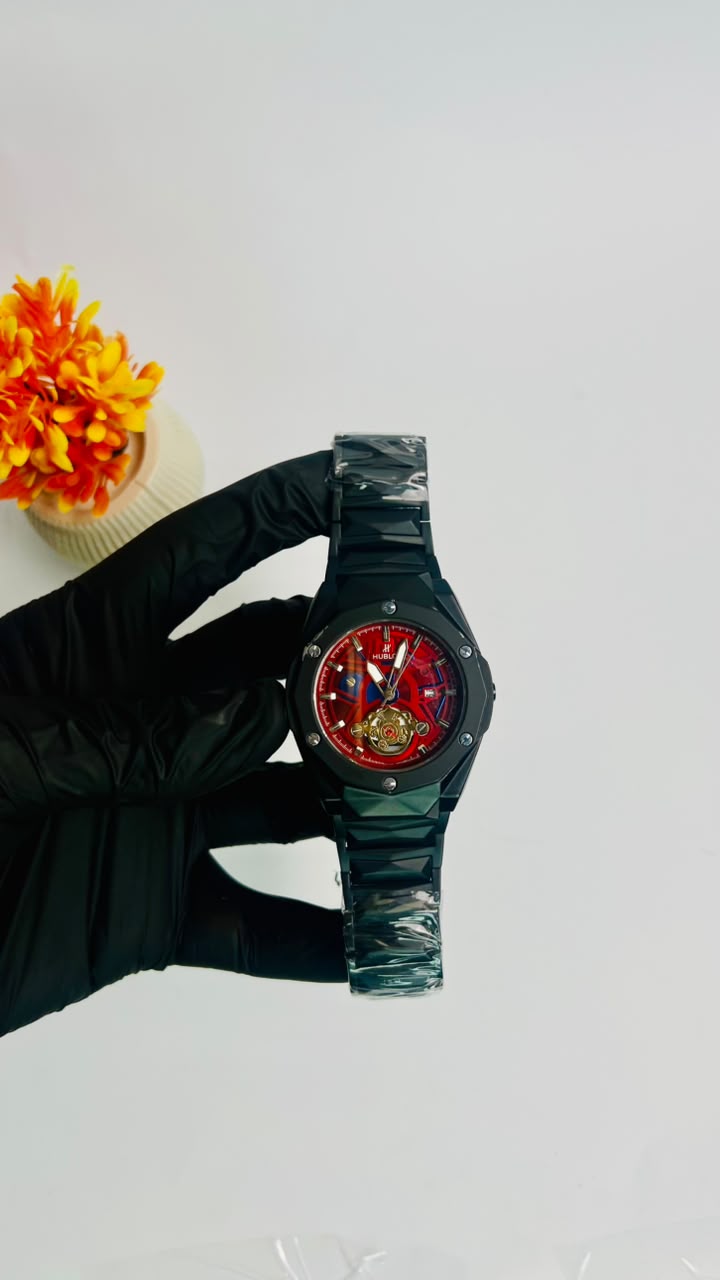 Hublot Big Bang Red Dial Black Ceramic Edition