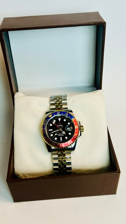 Rolex Datejust Red Dial Silver Steel Edition