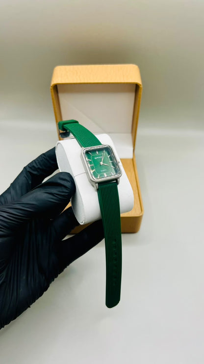 women premium green watch