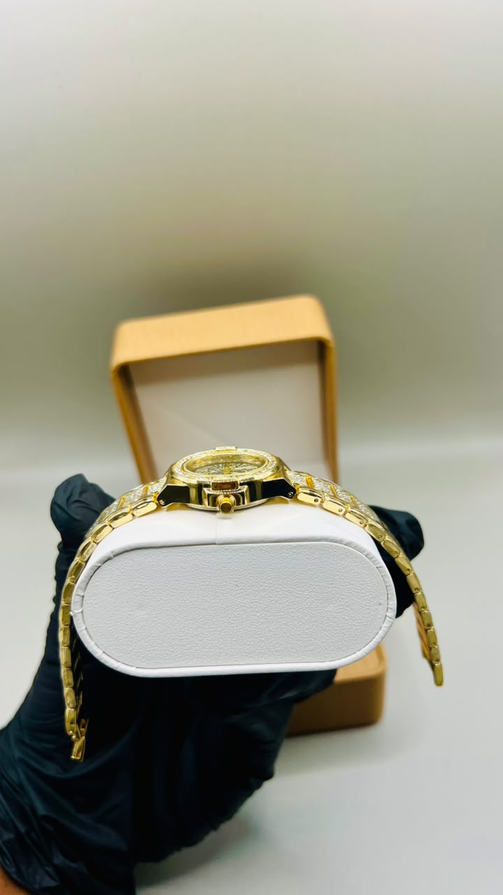 Gold Link Bracelet Quartz Watch