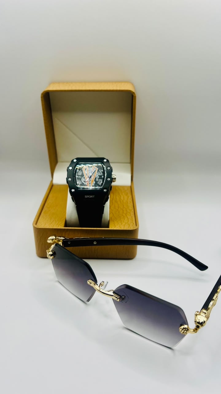 RICHARD MILLIE WATCH +CARTIER MEN GLASSES